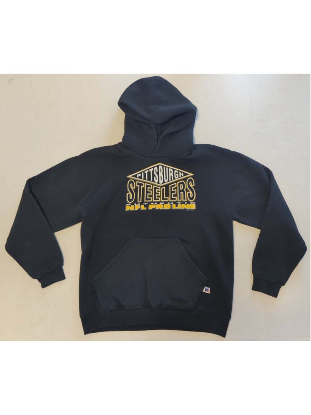 Vintage Pittsburgh Steelers Hoodie Russell Athletic Authentic Pro Line Youth XL